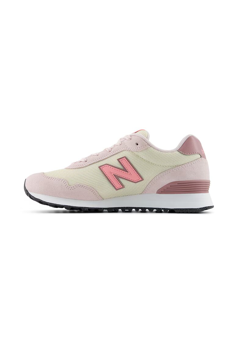 New Balance Спортни обувки 515 под глезена с велур - Бледо розово/Прашно розово/Крем
