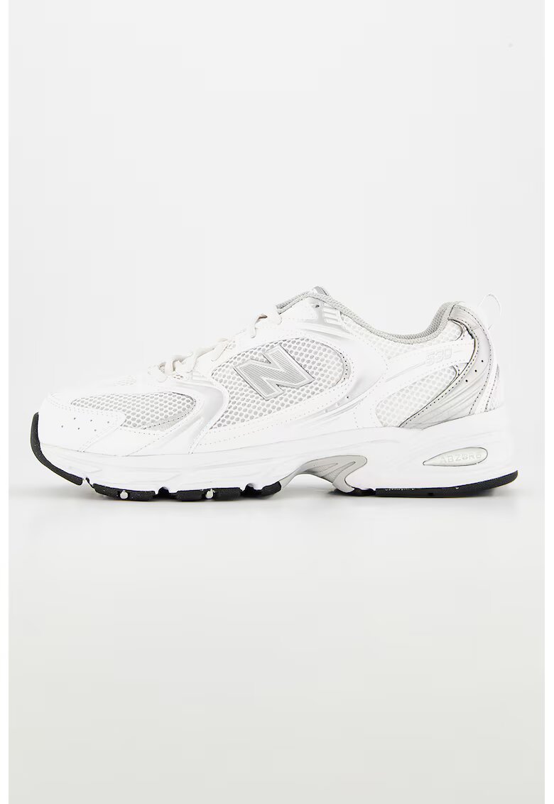 New Balance Спортни обувки 530 с мрежести зони - Бял/Сребрист