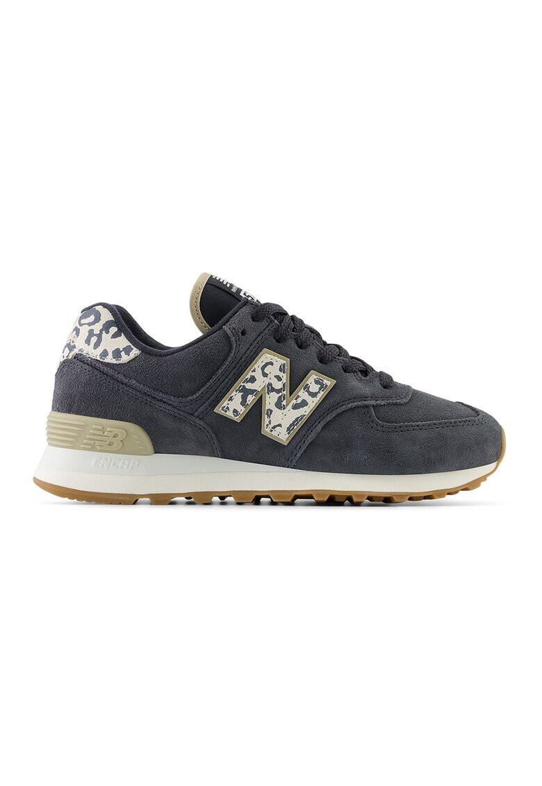 New Balance Спортни обувки 574 с лого и връзки - Антрацитно сиво