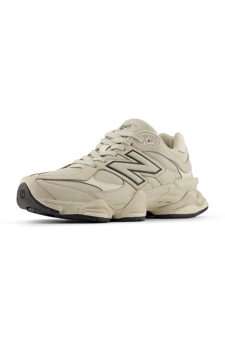 New Balance Спортни обувки 9060 с велур и масивен ефект Сиво-бежов