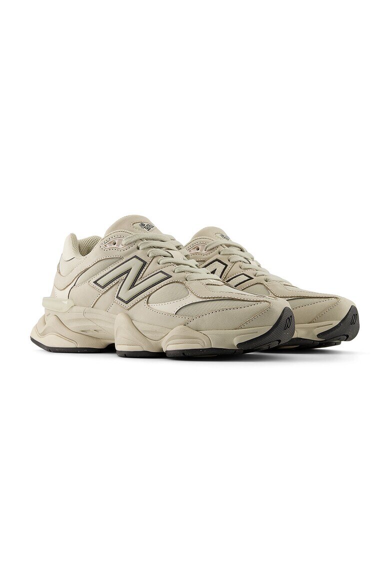 New Balance Спортни обувки 9060 с велур и масивен ефект Сиво-бежов