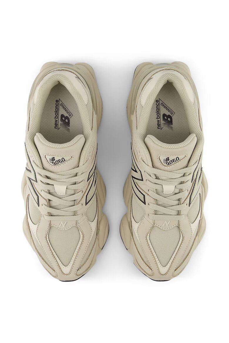 New Balance Спортни обувки 9060 с велур и масивен ефект Сиво-бежов
