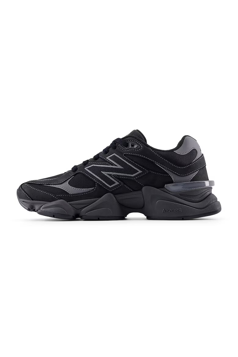 New Balance Спортни обувки 9060 с велур и текстил Черен