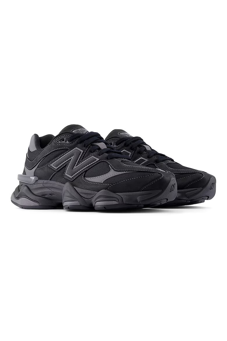 New Balance Спортни обувки 9060 с велур и текстил Черен