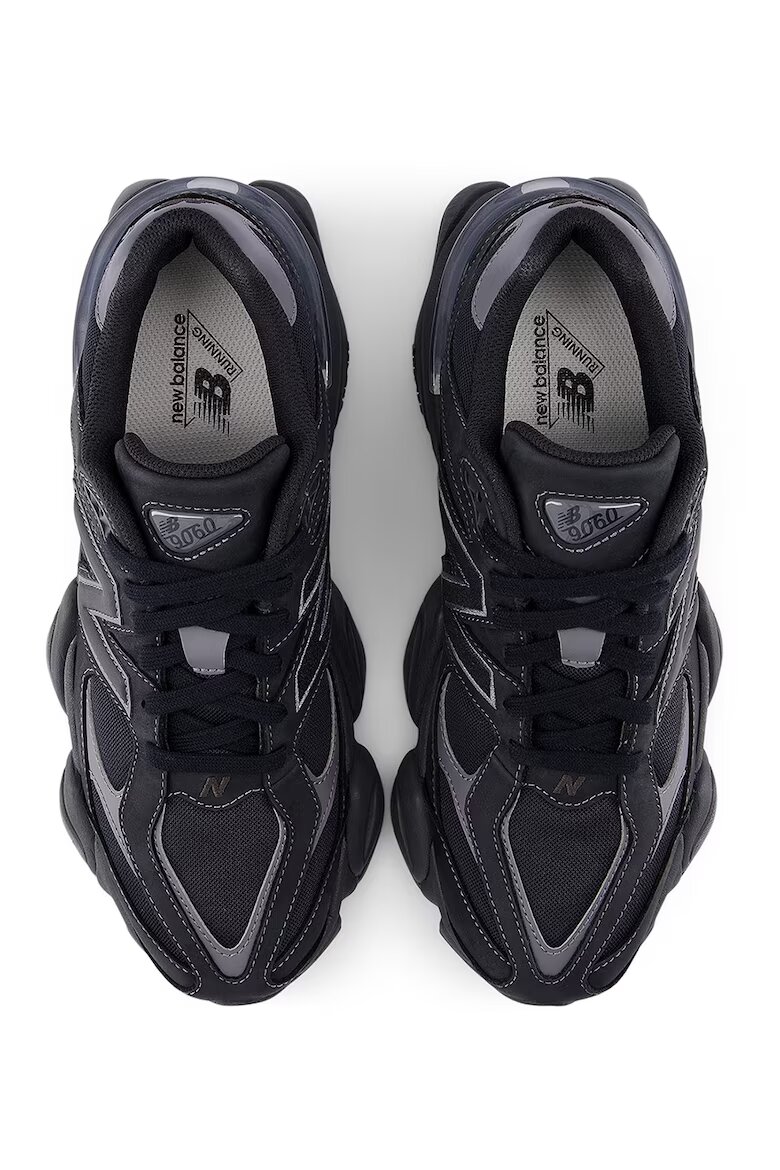 New Balance Спортни обувки 9060 с велур и текстил Черен