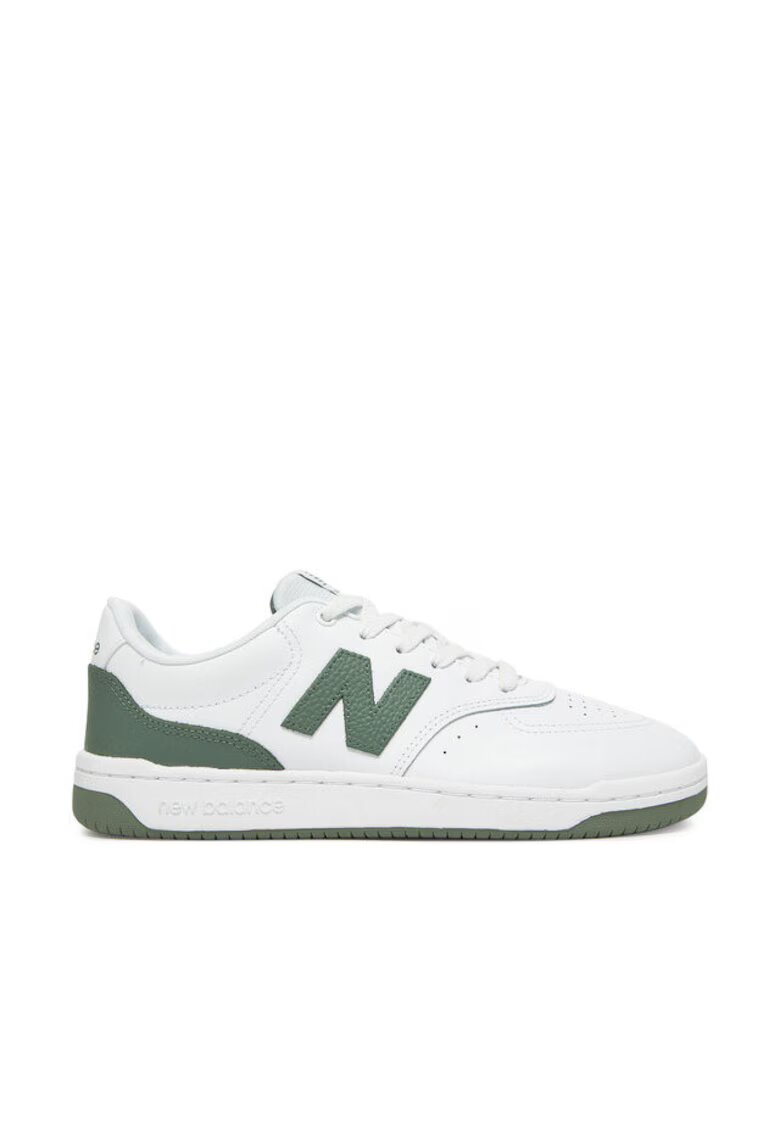 New Balance Спортни обувки с контрастно лого - Кожени - Бял - Зелен - Бял/Зелен