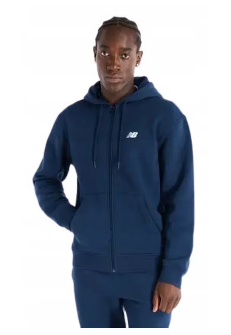 New Balance Суичър с цип и джобове -