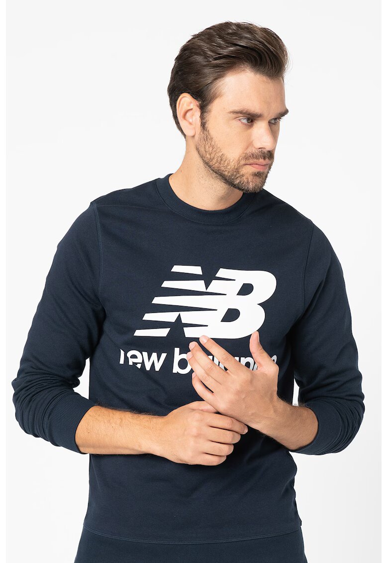 New Balance Суитшърт с лого Essentials - Тъмносин -