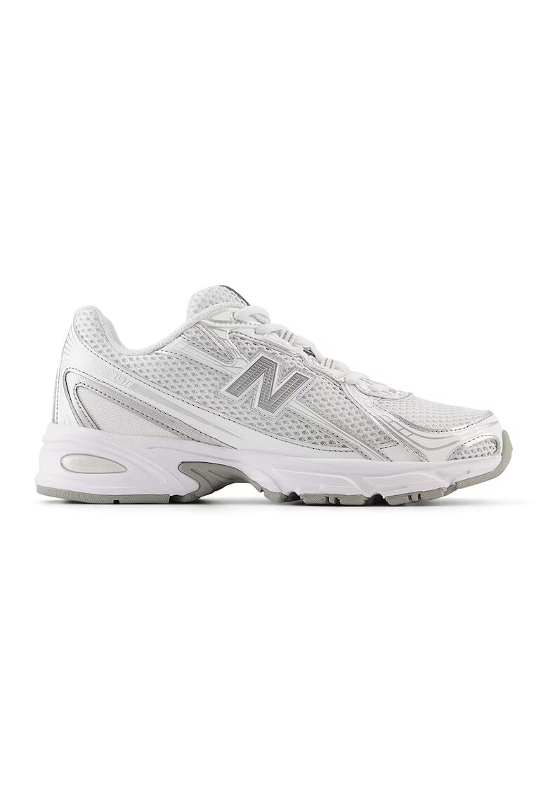 New Balance Текстилни спортни обувки 740 под глезена - Бял/Сребрист