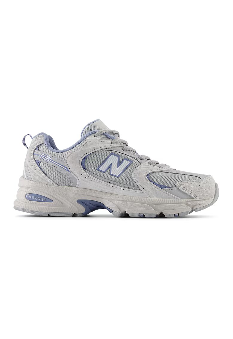 New Balance Текстилни спортни обувки с кожа - Пастелносин/Светло