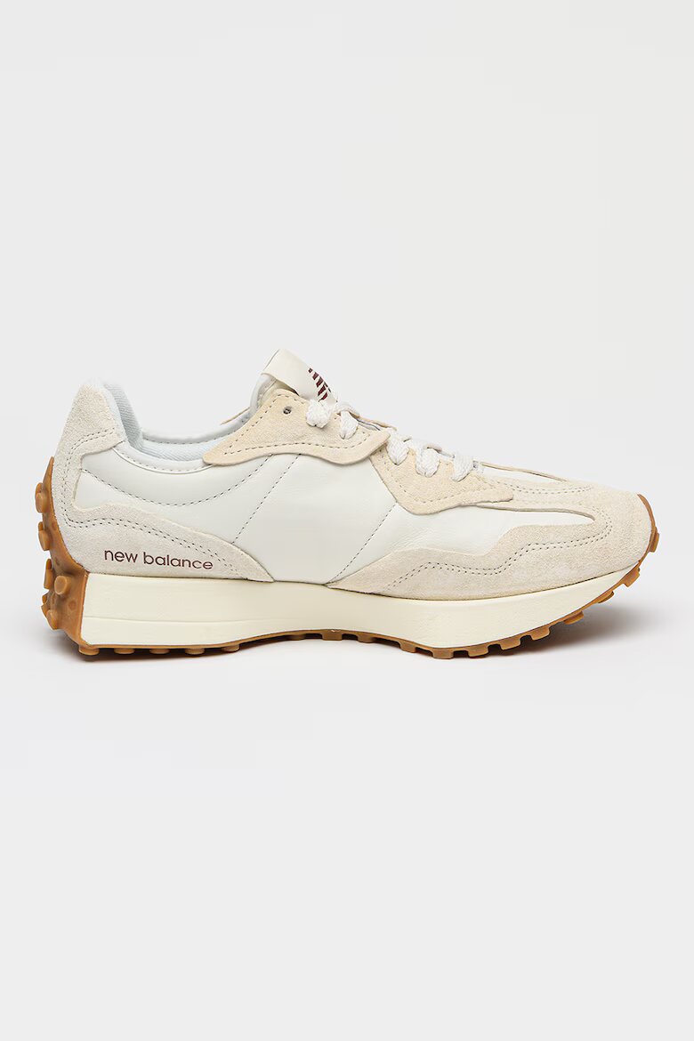 New Balance Унисекс маратонки 327 с велур Бял/Кафяв