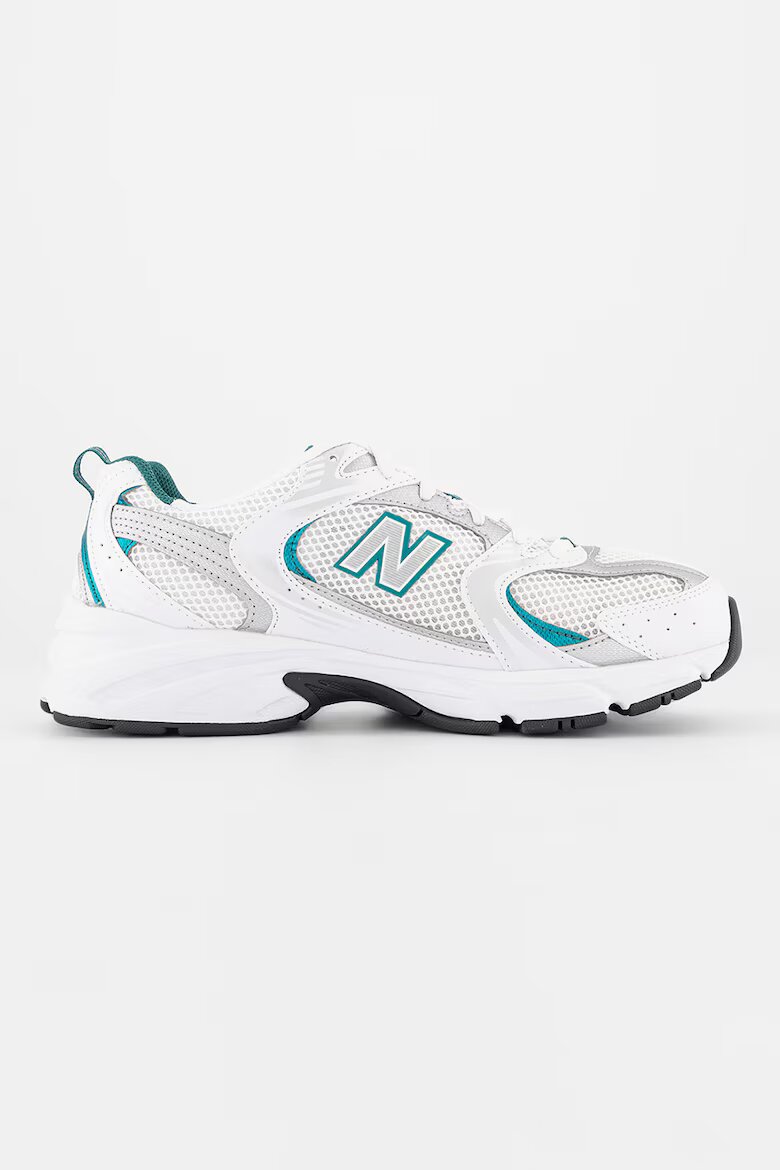 New Balance Унисекс мрежести спортни обувки 530 Бял/Зелен/Сребрист