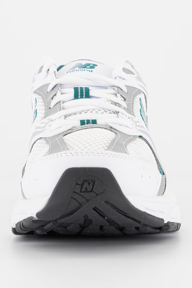 New Balance Унисекс мрежести спортни обувки 530 Бял/Зелен/Сребрист
