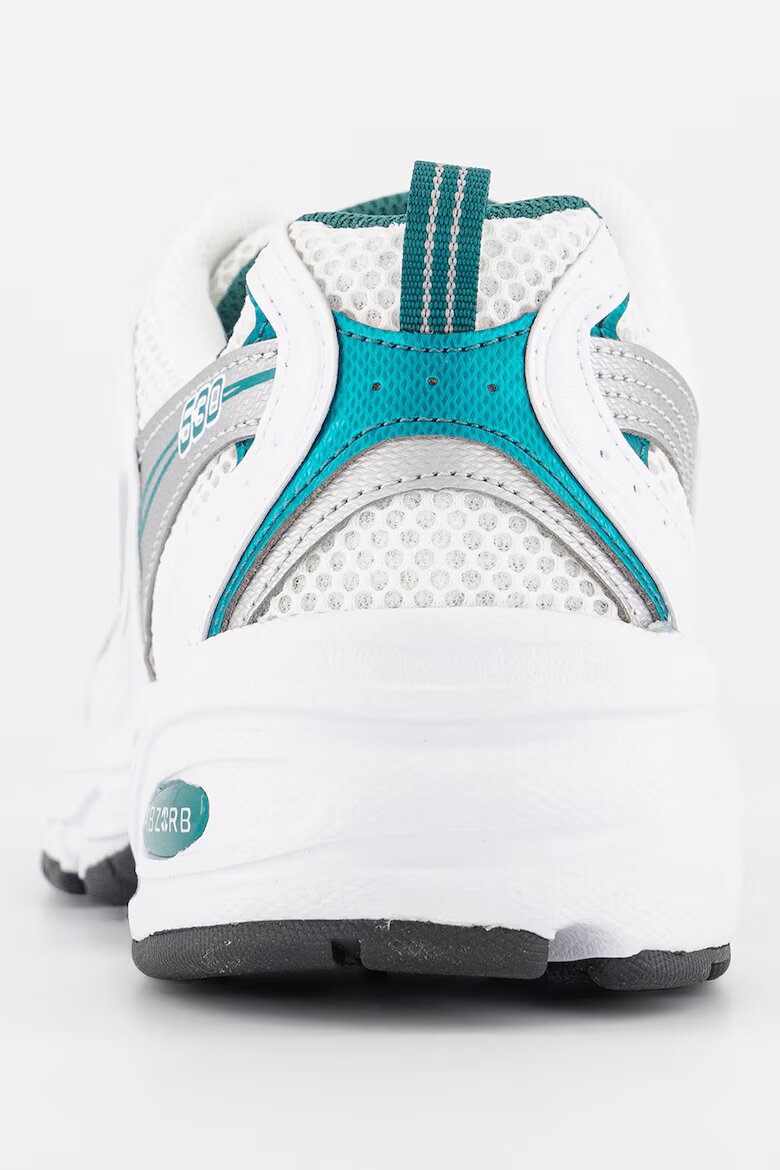 New Balance Унисекс мрежести спортни обувки 530 Бял/Зелен/Сребрист