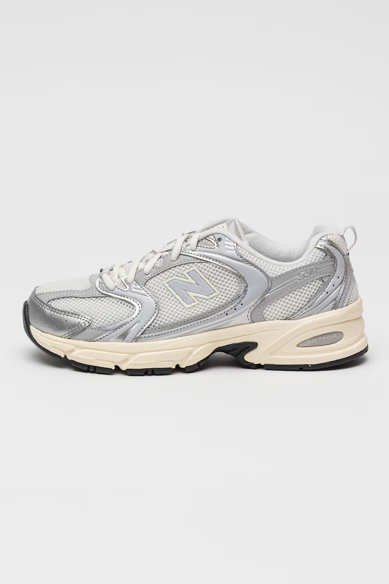 New Balance Унисекс мрежести тренировъчни обувки 530 с еко кожа Лавандула/Сребрист