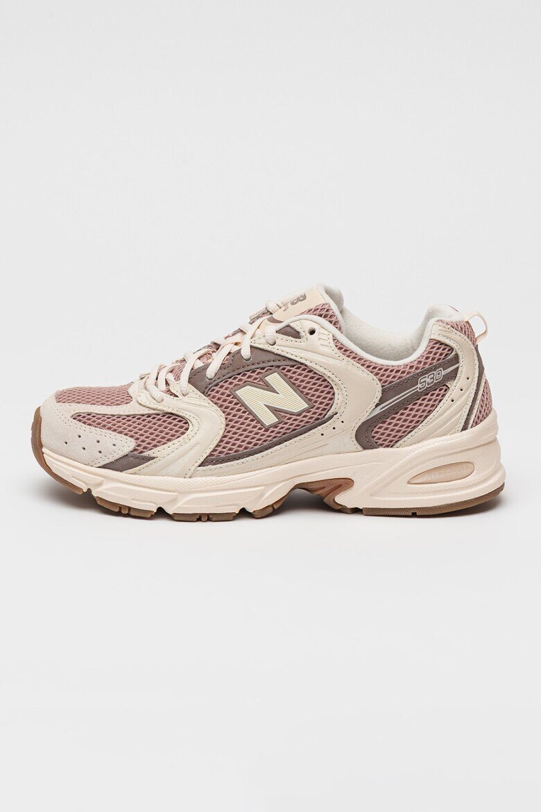 New Balance Унисекс мрежести тренировъчни обувки 530 с кожа Лилав/Мръснобял