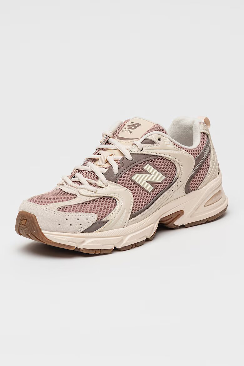 New Balance Унисекс мрежести тренировъчни обувки 530 с кожа Лилав/Мръснобял