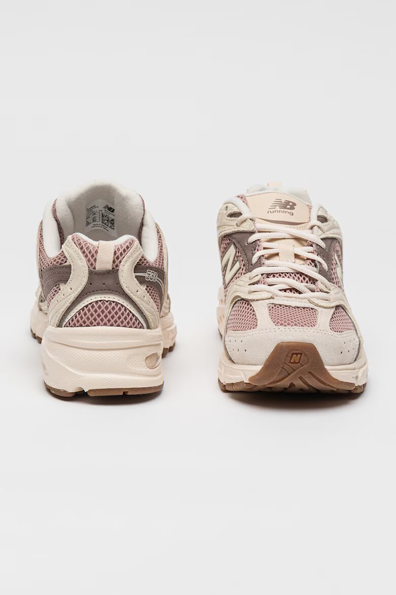 New Balance Унисекс мрежести тренировъчни обувки 530 с кожа Лилав/Мръснобял