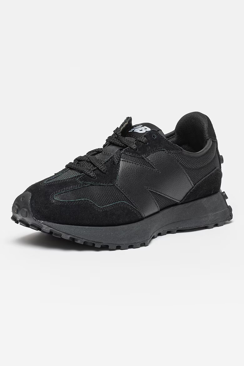 New Balance Унисекс Спортни обувки 327 с кожа Черен