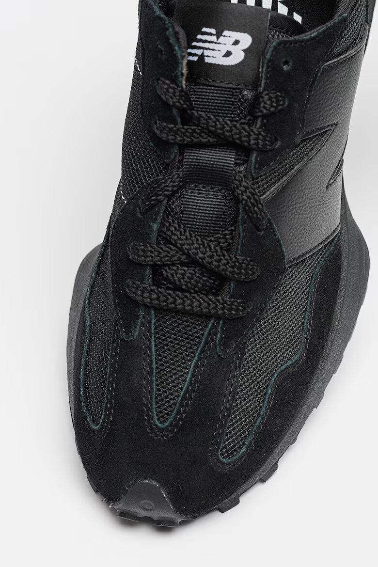 New Balance Унисекс Спортни обувки 327 с кожа Черен