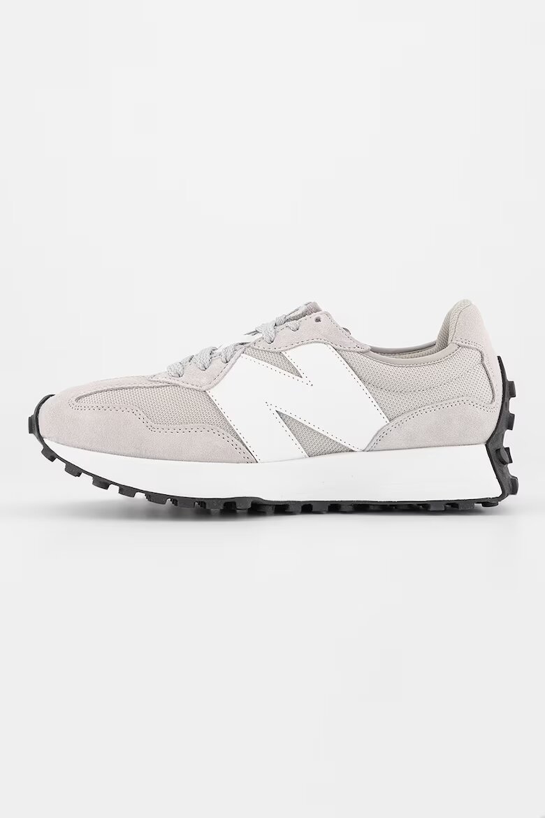 New Balance Унисекс Спортни обувки 327 с велур и текстил Светло сив
