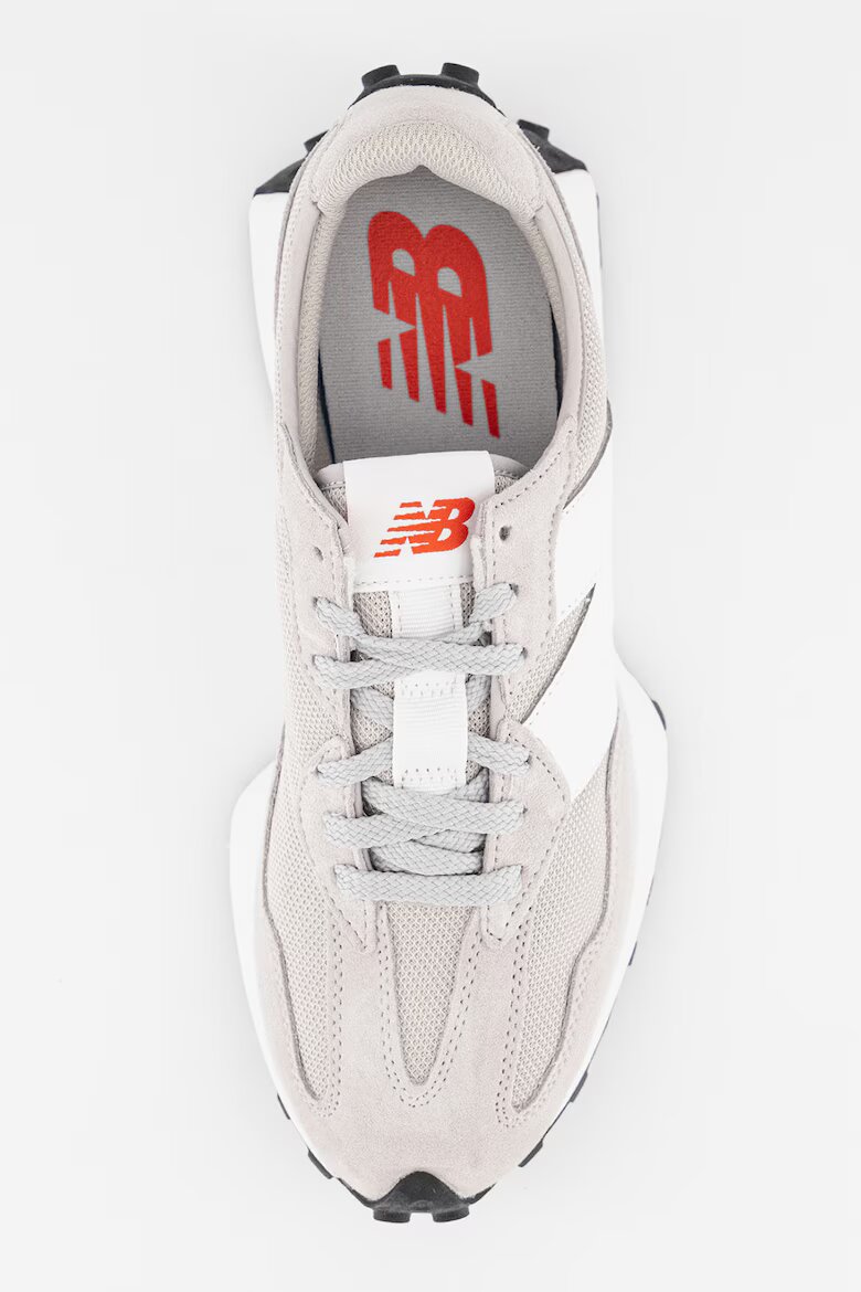 New Balance Унисекс Спортни обувки 327 с велур и текстил Светло сив