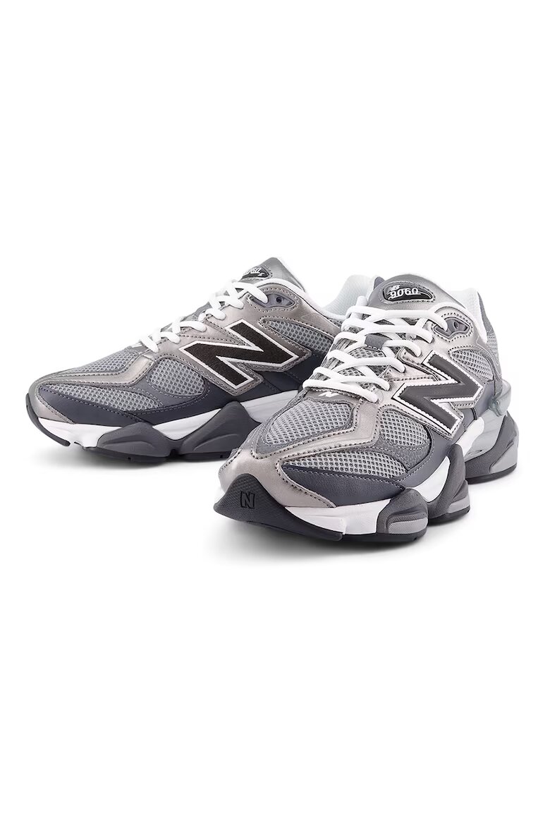 New Balance Унисекс спортни обувки 9060 с мрежести зони Сив/Сребрист