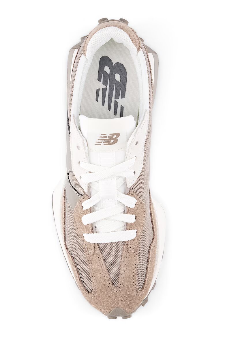New Balance Унисекс тренировъчни обувки 327 с велур Светлокафяв