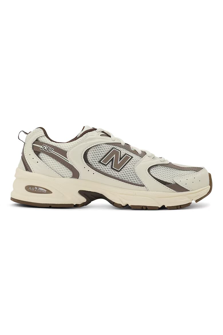 New Balance Унисекс тренировъчни обувки 530 с еко кожа Тъмнокафяв/Слонова кост