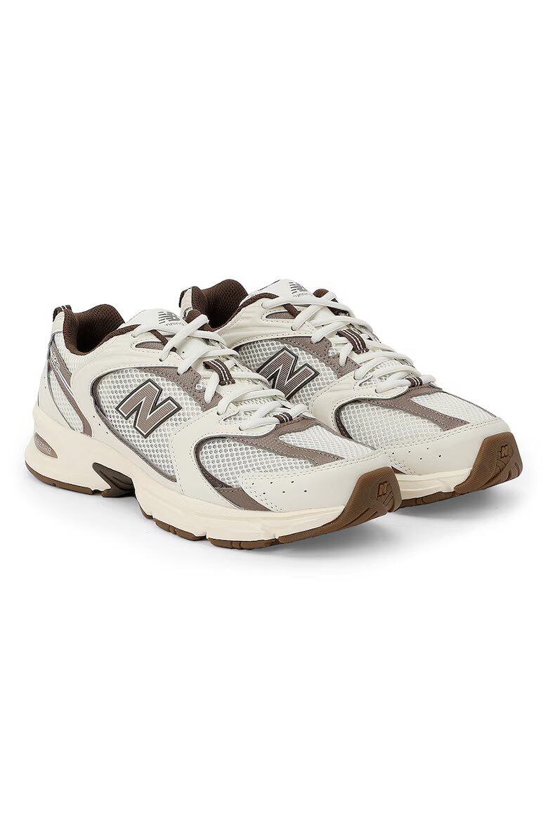 New Balance Унисекс тренировъчни обувки 530 с еко кожа Тъмнокафяв/Слонова кост