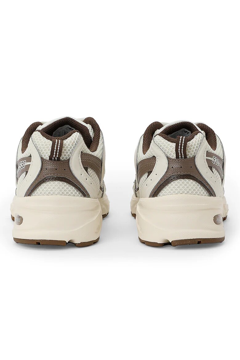 New Balance Унисекс тренировъчни обувки 530 с еко кожа Тъмнокафяв/Слонова кост