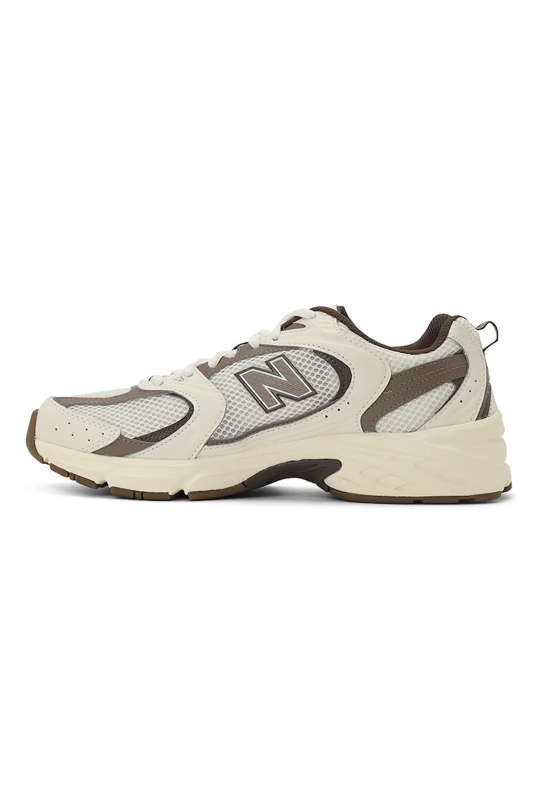 New Balance Унисекс тренировъчни обувки 530 с еко кожа Тъмнокафяв/Слонова кост