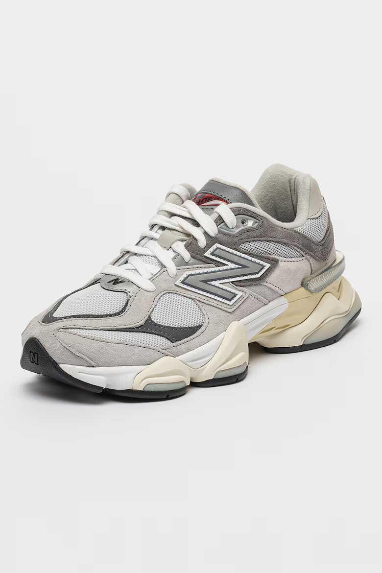 New Balance Унисекс велурени обувки с текстил 9060 Бял/Пепеляво сиво/Tъмносив