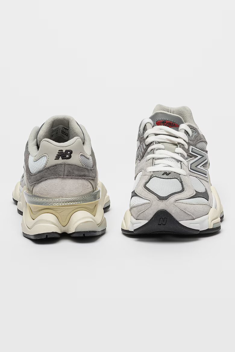 New Balance Унисекс велурени обувки с текстил 9060 Бял/Пепеляво сиво/Tъмносив