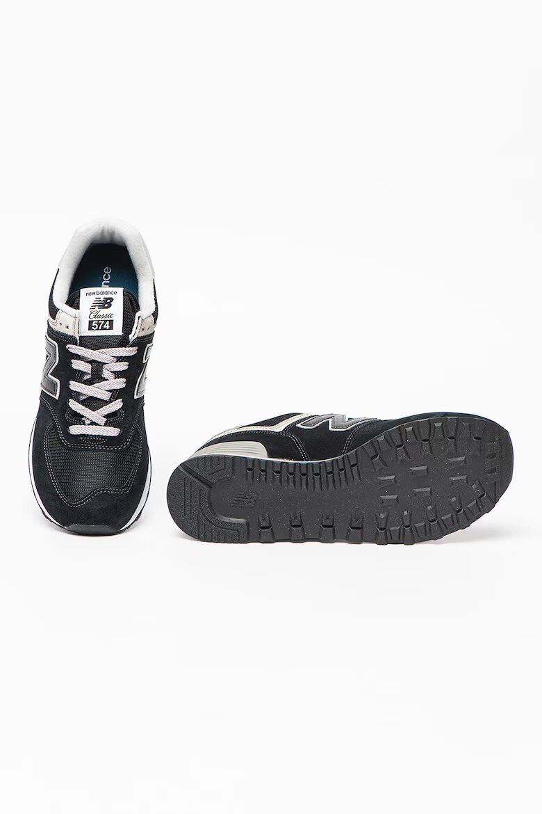 New Balance Велурени спортни обувки 574 Черен/Сив