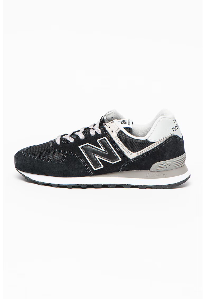 New Balance Велурени спортни обувки 574 - Черен/Сив