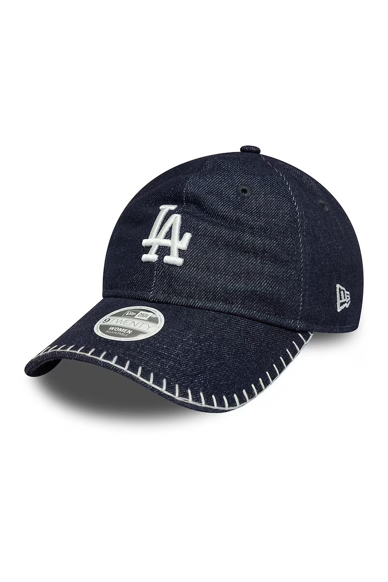New Era Бейзболна шапка Stitch 9Twenty от деним Бял Тъмносин