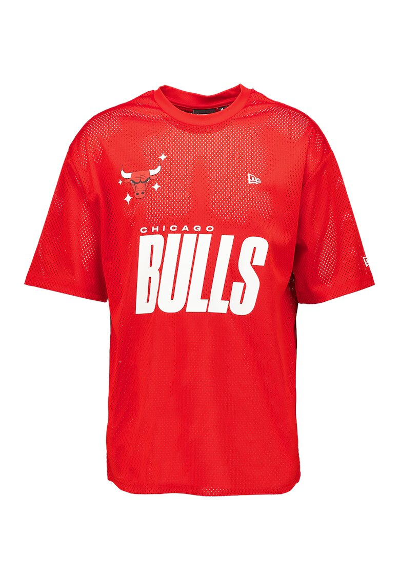 New Era Памучна тениска Chicago Bulls NBA - Бял/Аленочервен
