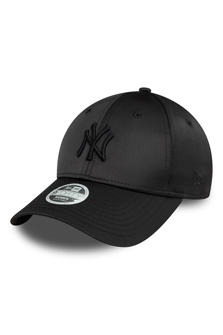 New Era Сатенена шапка с лого Черен/Бял