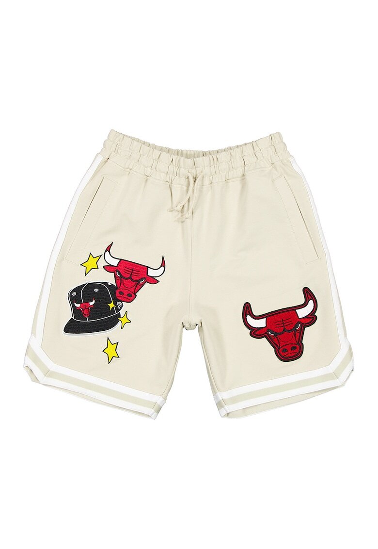 New Era Шорти Chicago Bulls с апликации - Червен/Черен/Светло бежово