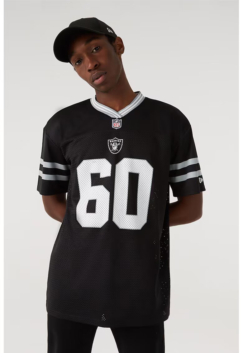 New Era Тениска с лого Raiders - Бял/Черен