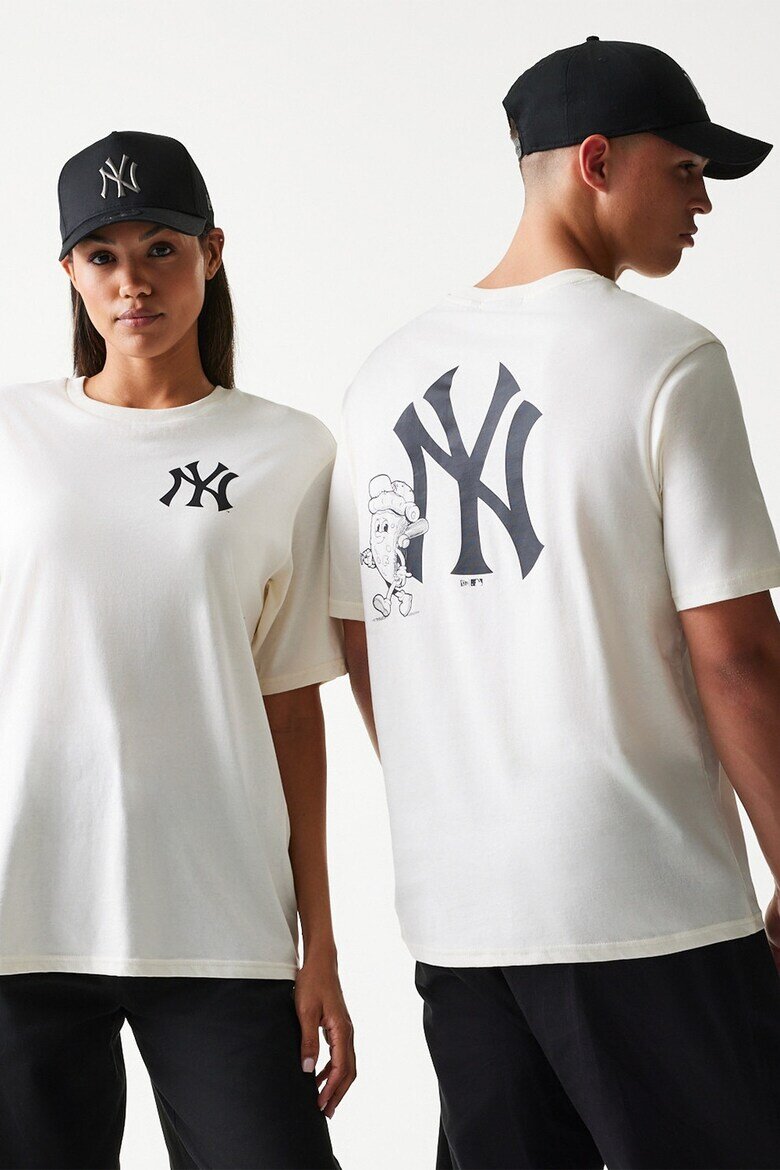New Era Унисекс тениска MLB NY Yankees Мръснобял/Антрацитно сиво