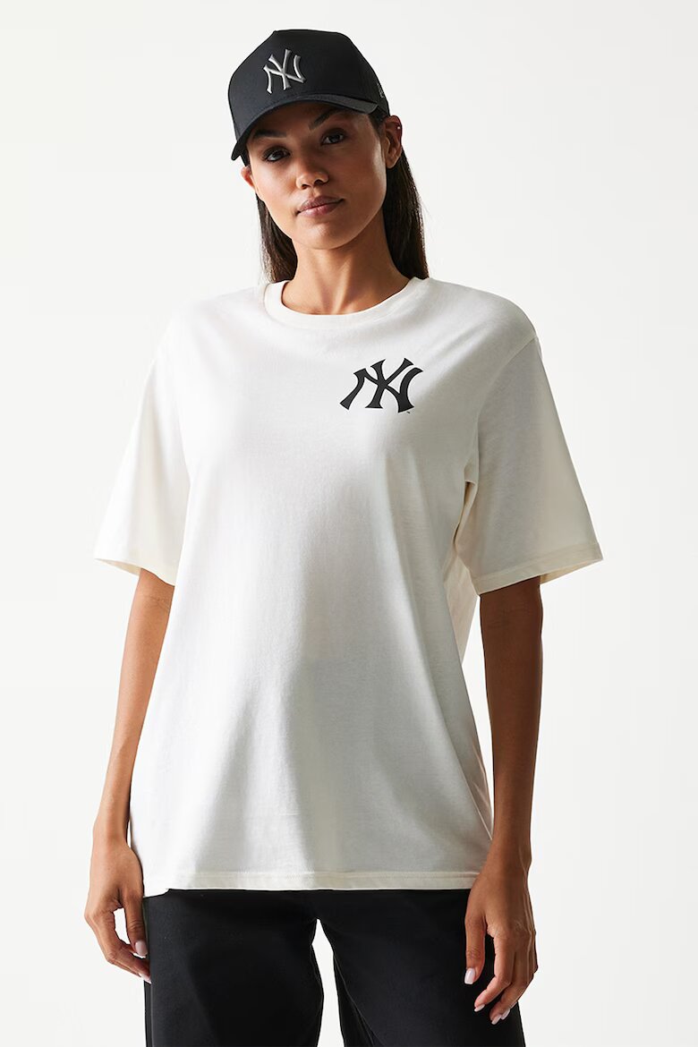 New Era Унисекс тениска MLB NY Yankees Мръснобял/Антрацитно сиво