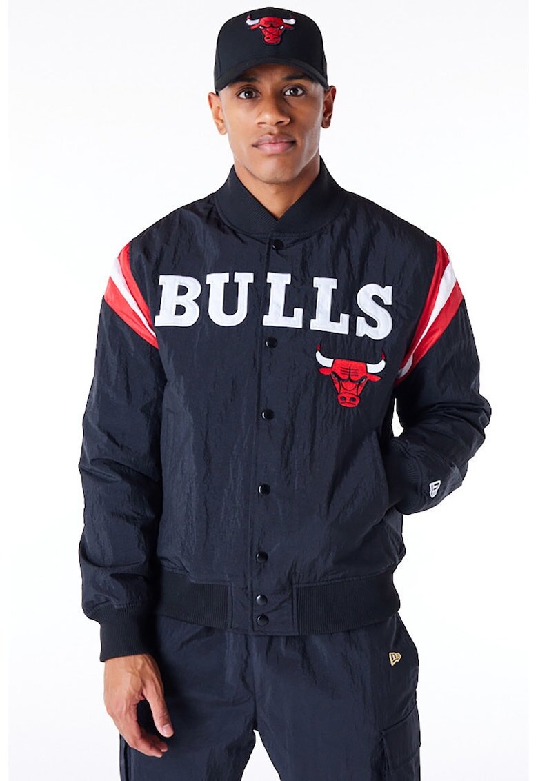 New Era Яке бомбър с Nba Panel Chicago Bulls - Червен/Бял/Черен