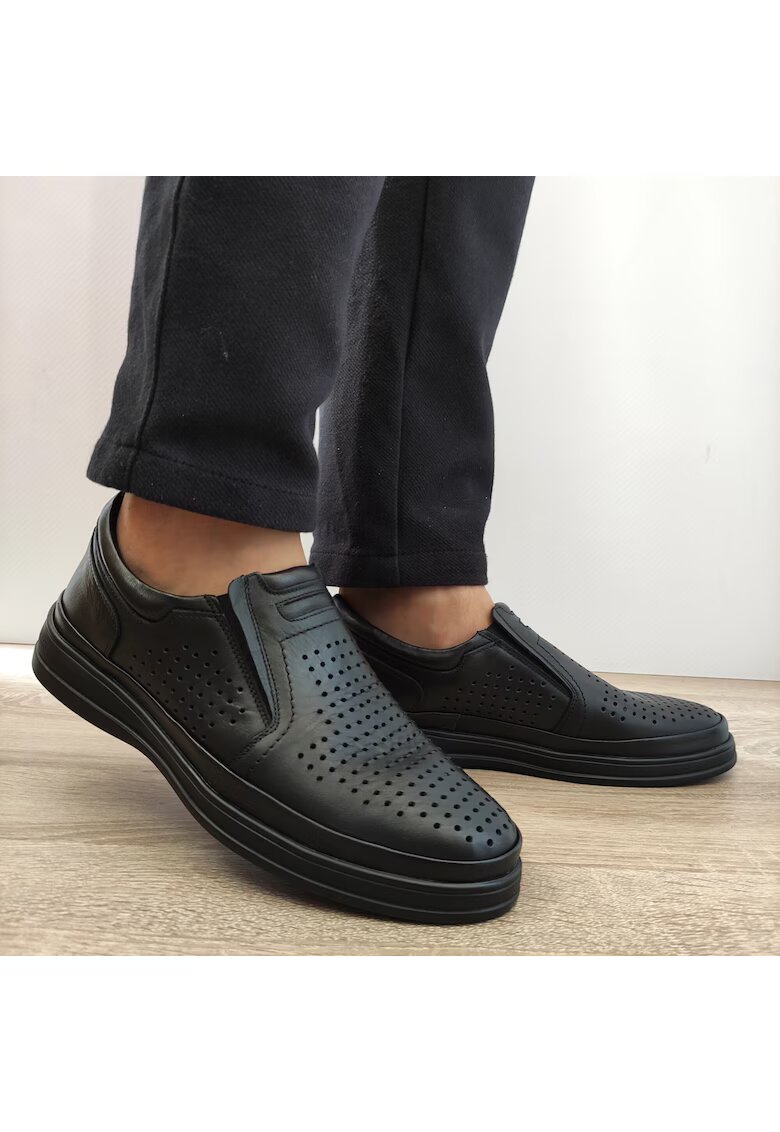 Nicolis Мъжки перфорирани обувки 207637 Black - Черни