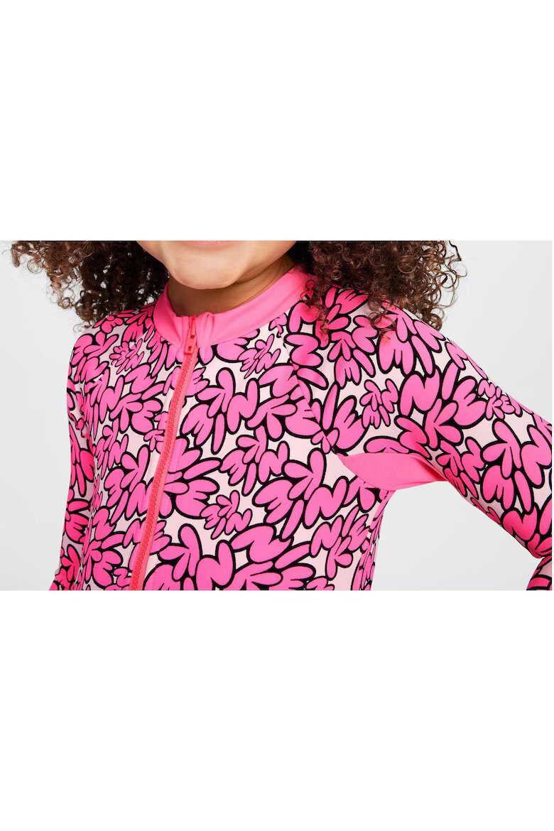 Nike Бански костюм Long Sleeve One Piece За момичета Розов