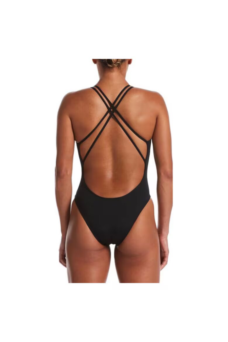 Nike Бански костюм Spiderback За жени Черен