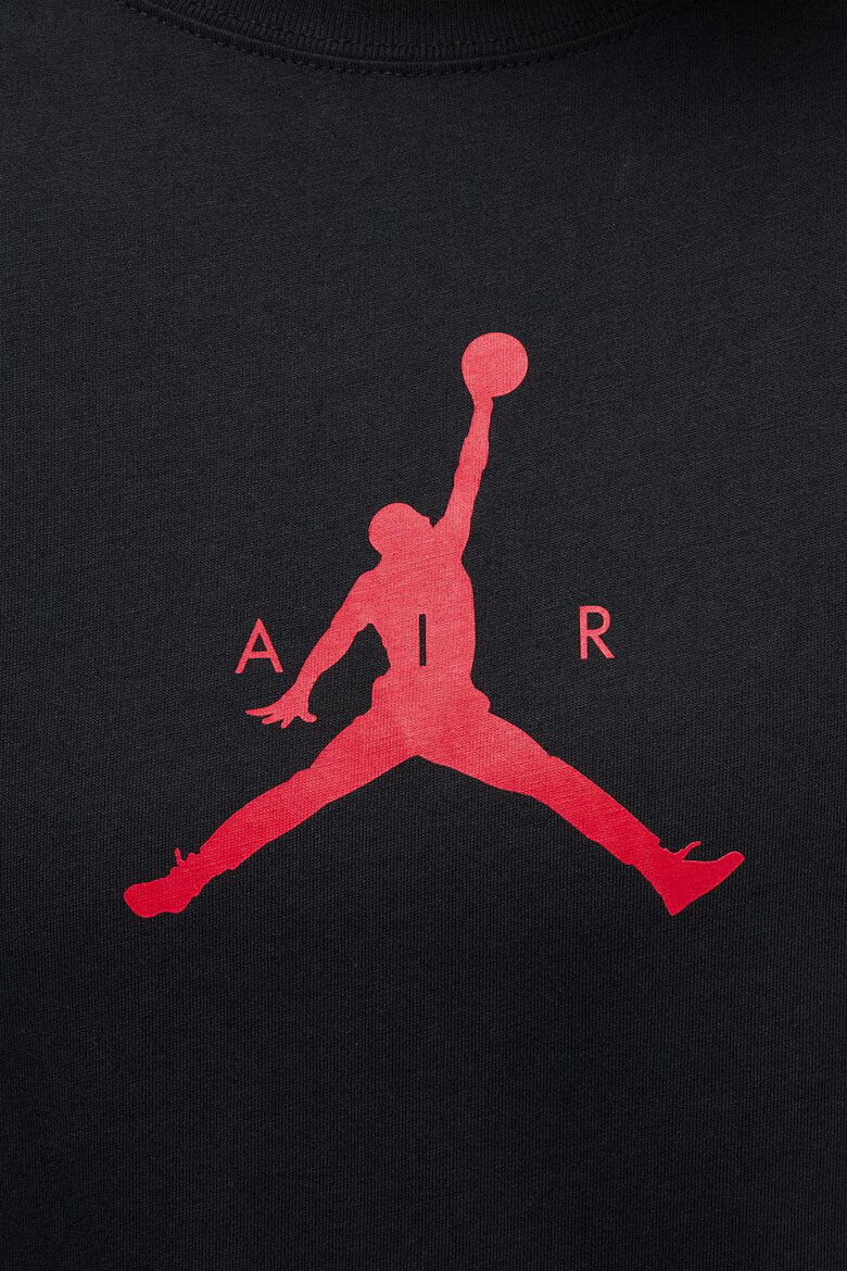 Nike Баскетболна памучна тениска Jumpman Червен/Черен
