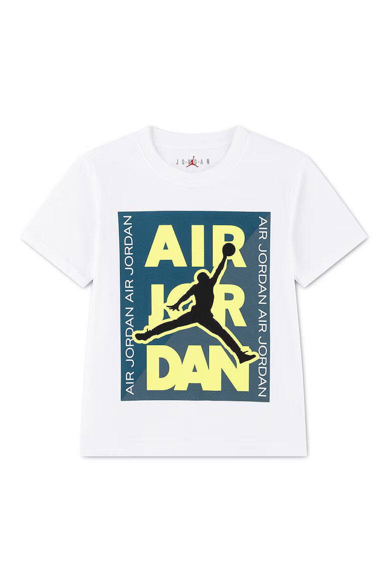 Nike Баскетболна тениска JDB HBR City Tee Бледожълт/Бял/Петролно синьо