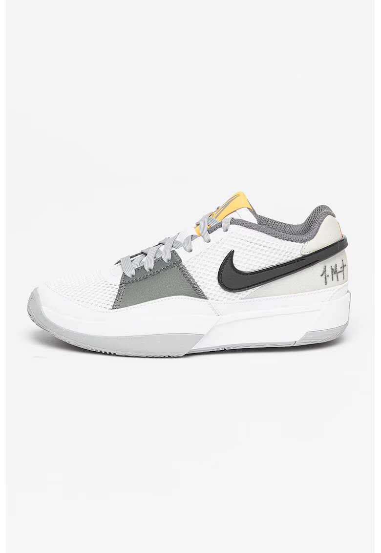 Nike Баскетболни обувки с мрежести зони - Бял/Черен/Tъмносив